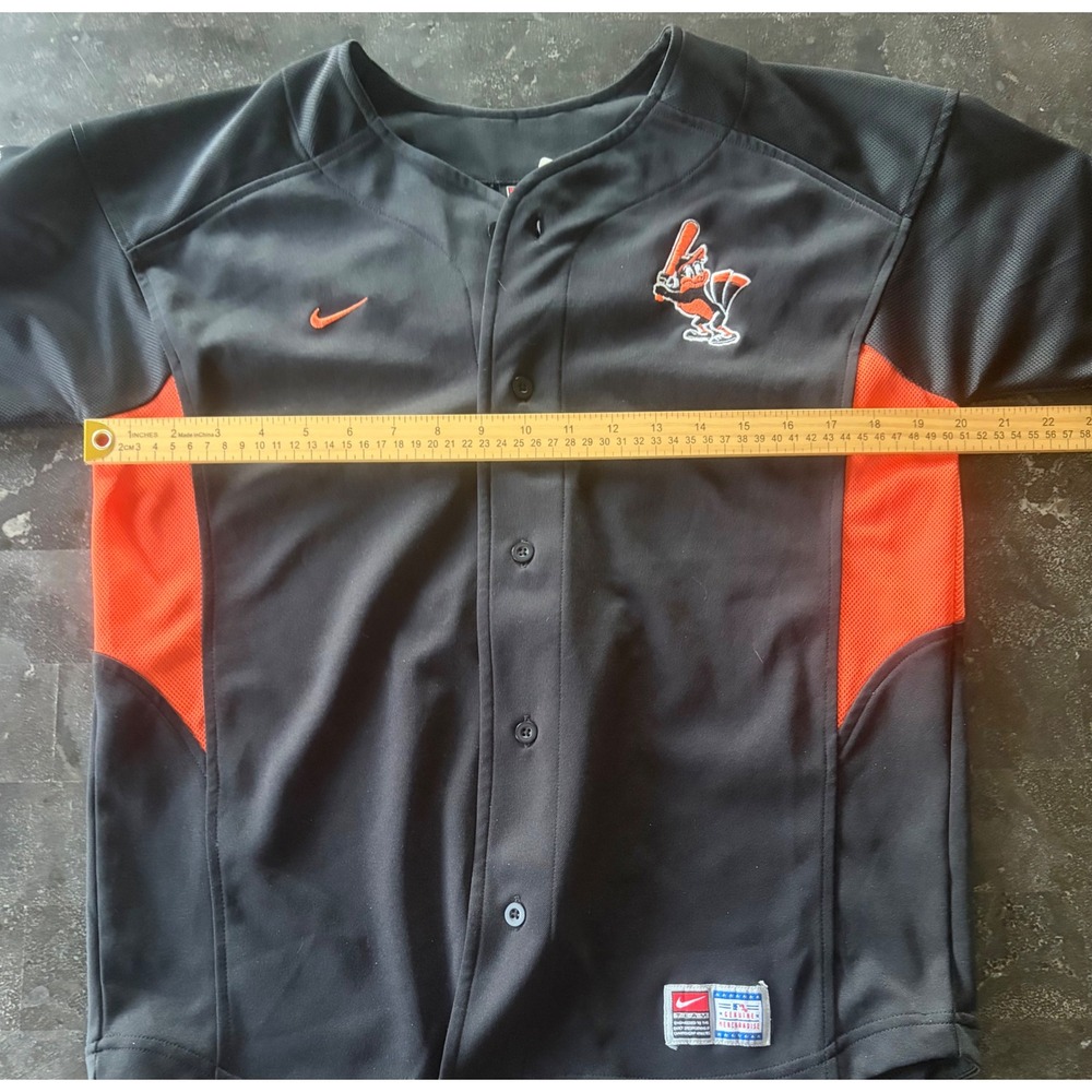 Nike Miguel Tejada Orioles Jersey Black Orange Youth Kids 16-18 MLB Baseball - Picture 11 of 13